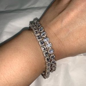 Ladies lab created diamond bracelets.